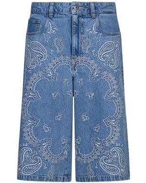 Liu Jo Denim Shorts With Embroidery - Blue