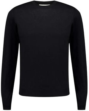 Piacenza Cashmere Wollen Trui Met Ronde Hals - Zwart