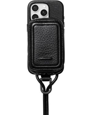 objcts.io Grainy-Effect Shoulder Bag - Black