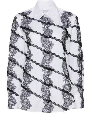 Viktor & Rolf Camisa Con Apliques De Encaje - Gris