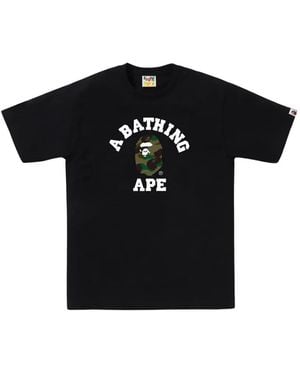 A Bathing Ape 1St Camo University T-Shirt - Black