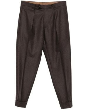 Berwich Pantalones De Lana Con Pinzas - Gris