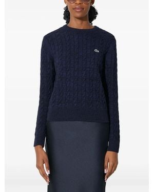 Lacoste ケーブルニット セーター - ブルー