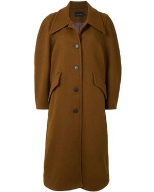 Low Classic Oversize Wool Coat - Brown