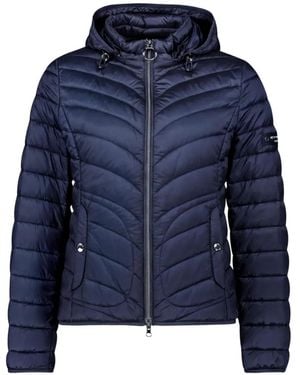 Betty Barclay Quilted Hooded Jacket - Blue