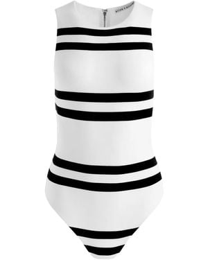 Alice + Olivia Body Rothy Smanicato A Righe - Bianco