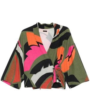 Osklen Kimono Con Estampado Floral - Rojo