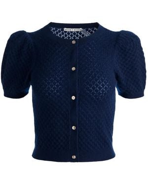 Alice + Olivia Sabine Cardigan Mit Puffärmeln - Blau