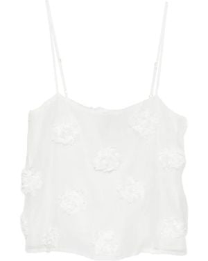 Herskind Frida Floral-Texture Top - White