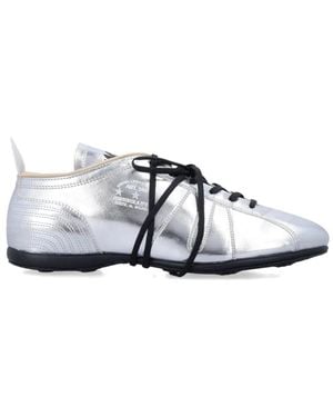 Pantofola D Oro Metallic-Effect Vibram-Sole Trainers - White