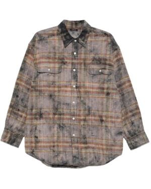 R13 Plaid Shirt - Grey