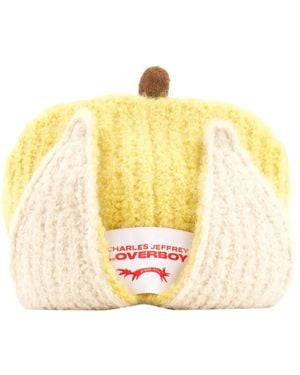 Charles Jeffrey Banana Peal-Brim Beanie Hat - Metallic