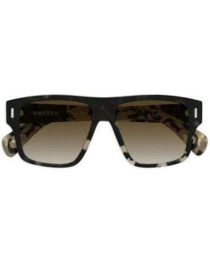 McQueen Lunettes De Soleil À Monture Carrée - Noir