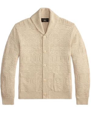 RRL Shawl-Collar Button Cardigan - Natural