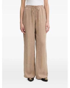 Guess Drawstring Wide-Leg Trousers - Natural