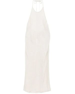 James Perse Halter Linen Dress - White