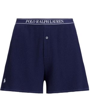 Polo Ralph Lauren ロゴウエスト パジャマ ショートパンツ - ブルー