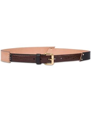 Moschino Colour-Block Belt - Brown