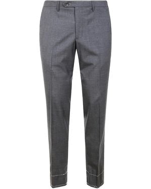 Rota Side-Pocket Buttoned-Pocket Trousers - Grey