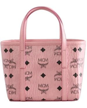 MCM X-Mini Borsa Shopper Toni Vi Visetos - Rosa
