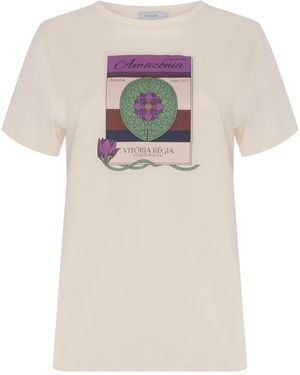 Isolda Vitória-régia Tシャツ - ナチュラル