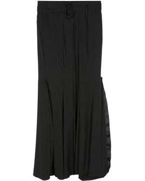 OTTOLINGER Mermaid Pinstripe Maxi Skirt - Black