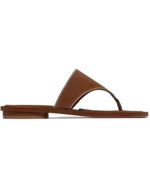 Bernardo Agora Topstitching Sandals - Brown