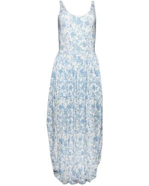 Caroline Constas Maxi-Jurk Met Bloemenprint - Blauw