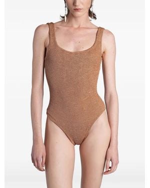 Hunza G Crinkle-Effect Swimsuit - Pink