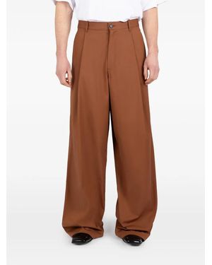 Societe Anonyme Pleated Wide Trousers - Brown