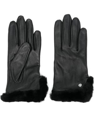 UGG Leather Vent Gloves - Black