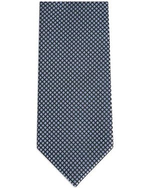 Tom Ford Houndstooth-Pattern Silk Tie - Blue