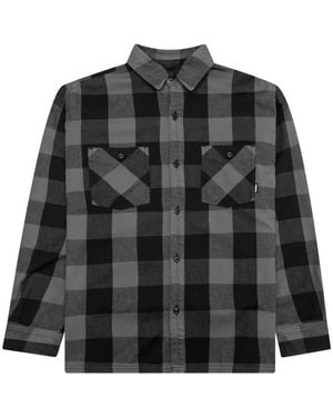 Neighborhood Check-Pattern Shirt - Black