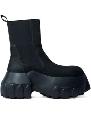 Rick Owens Elasticated-Panelled Boots - Black