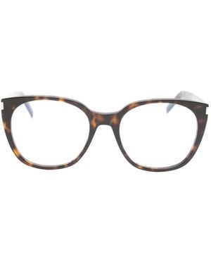 Saint Laurent Cat-Eye Frame Glasses - Brown