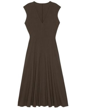 FRAME Studio V-neck Dress - Brown