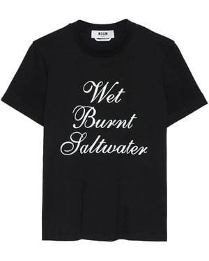 MSGM T-Shirt Con Stampa - Nero