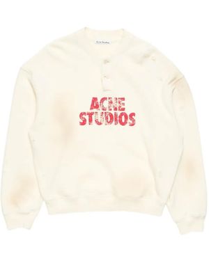 Acne Studios Logo-Print Sweatshirt - White