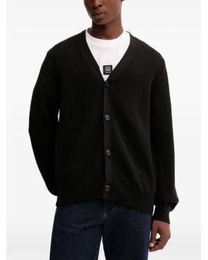 HUGO Gerippter Cardigan - Schwarz