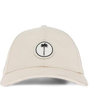 Palm Angels Logo-Patch Baseball Cap - White