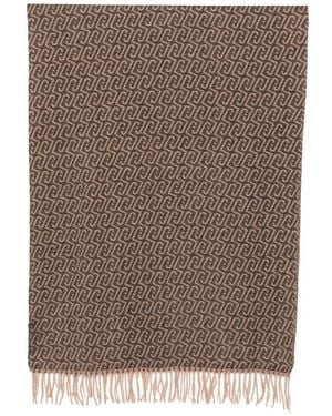 Liu Jo Schal Mit Monogrammmuster - Braun