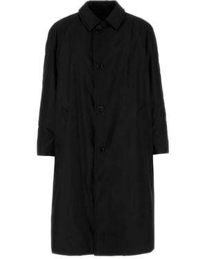 Prada Buttoned Trench Coat - Black