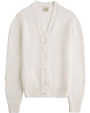 Tod's V-Neck Knit Cardigan - White