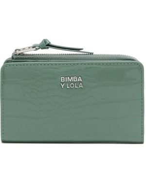 Bimba Y Lola Crocodile-Effect Zip-Around Wallet - Green