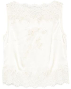 Doen Viviane Lace-Trim Top - White