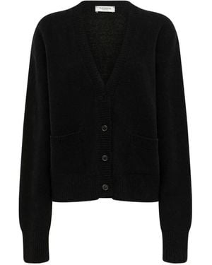 Laneus Button-Up Patch-Pocket Cardigan - Black