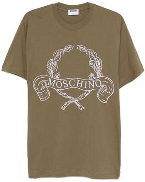 Moschino Moschino Laurel Wreath-Print T-Shirt - Green
