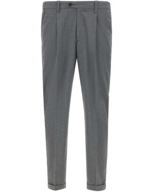 Devore Pantalon De Costume À Plis - Gris