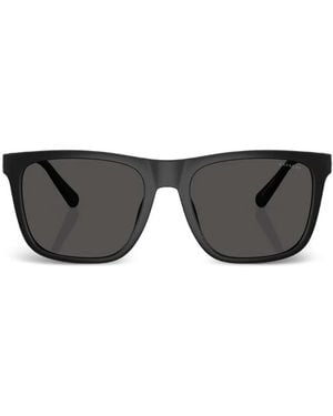 COACH C Hardware Textured Square-Frame Sunglasses - Black