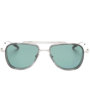 Akoni Pilot-Frame Sunglasses - Green